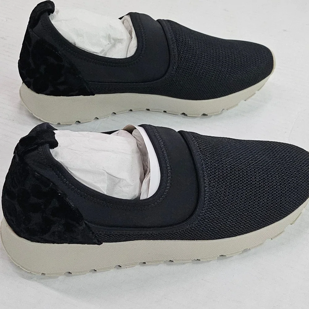Lori Goldstein LI-POSY Black Mesh‎ Neoprene Slip On Sneakers Womens 6.5M NIB